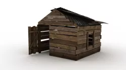 Abandoned Shelter Free low-poly  3D model