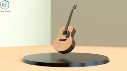 Acoustic Guitar With additional Texture map 3D model