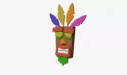 Aku Aku - Fan art Low-poly  3D model