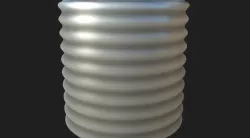 Aluminum Extruded Wave Plating 4096x4096 Texture
