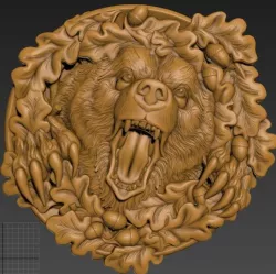 Angry bear 3d stl models for artcam and aspire Programmes 3D model