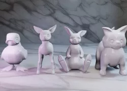 Animal Figurines 3D Model Collection