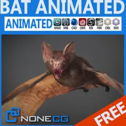 Animated Bat Free 3D model