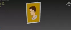 Anime boy wall art frame 3D model