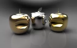 Apple logo in 3D Free 3D model