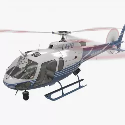 AS-350 LAPD 2 Animated Low-poly  3D model