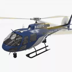 AS-350 San Jose Police Animated Low-poly  3D model