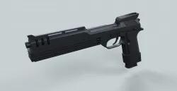 Auto-9 gun from RoboCop 1987 3D model