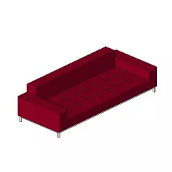 Banquette - 3 places Free 3D model