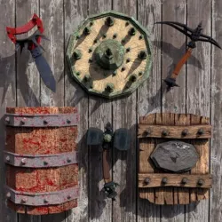 Barbarian Weapon Set 3D model