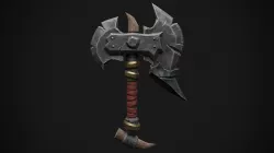 Battle Axe World of Warcraft Warlords of Draenor Low-poly  3D model
