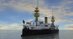 Battleship Aquidaban Low-poly  3D model