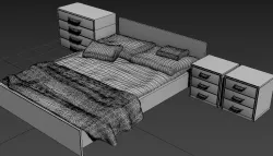 Bedside cupboard 3D model