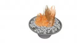 Bowl Fire Bit Low-poly  3D model