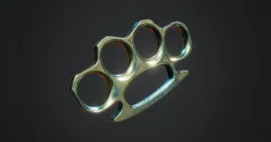 Brass Knuckles Low-poly  3D model