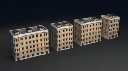 Buildings Low-poly  3D model