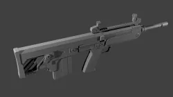 Bullpup rifle Free 3D model