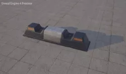 car parking stop bumper Low-poly  3D model