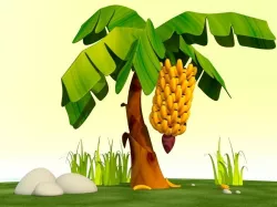 Cartoon Banana Tree 3D model
