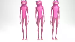 cartoon frog 3D model