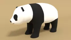 Cartoon Panda Bear 3D model