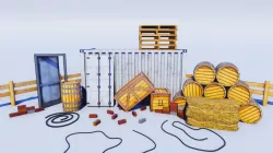 Cartoon Prop Essentials - Industrial Pack Low-poly  3D model