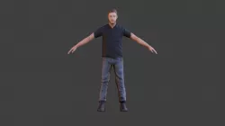 Casual Man with Polo Shirt - With VRCHAT VISEMES Low-poly  3D model