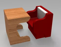chair table 3D model