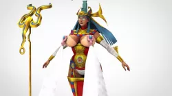 Character people  cartoon girl with huge breasts and weapons Low-poly  3D model