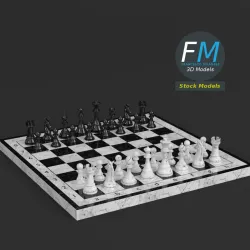 Chess set 3D model