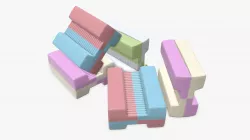 Chewing gums bone shape 3D model