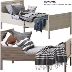 children bed SUNDVIK IKEA 3D model