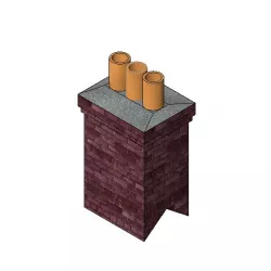 Chimney - Dbl Slope Free 3D model