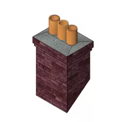 Chimney - Sgl Slope Free 3D model
