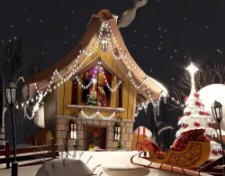 Christmas House Low-poly  3D model