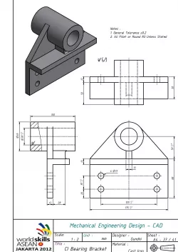 CI Bearing Bracket Free 3D model