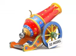 Circus Cannon 3D model