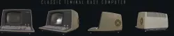 Classic Terminal Base Computer PBR-GAMEREADY Low-poly  3D model