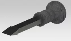 Cold Chisel with Guard Free 3D model