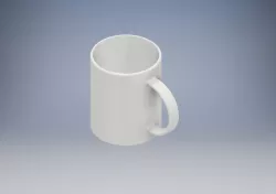 Common white cup Low-poly  3D model