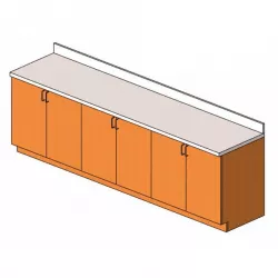 Countertop with Double Door Base Cabinet Free 3D model