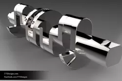 Crankshaft - Straight 4 Engine Free 3D model