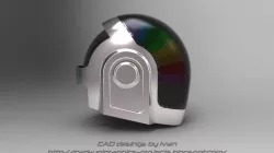 Daft Punk helmet model and tutorial Free 3D model