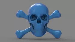 Danger skull obj models for 3d print and artcam Programmes 3D model