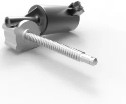 DC motor with right angle worm drive Free 3D model