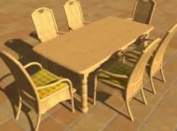 Dining table set Free 3D model
