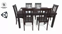 Dinner Table Low-poly  3D model
