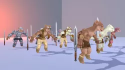 Dog warrior Low-poly  3D model