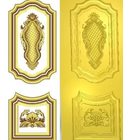 Door carving rlf models for artcam and aspire 3D model