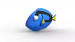 Dory from Nemo - Cartoon Fish - Rigged Low-poly  3D model